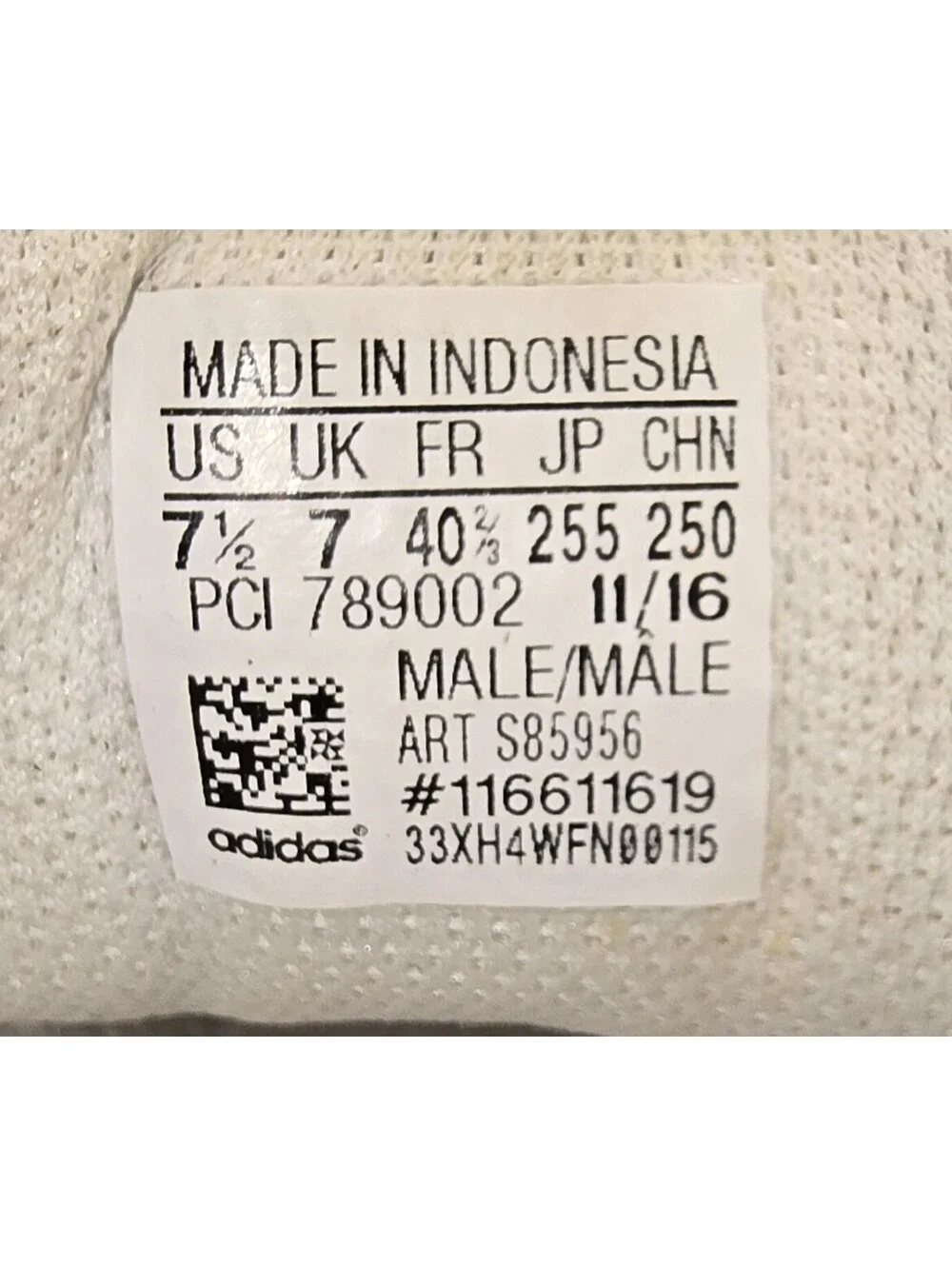 Adidas Men's US Size 7.5 Pro Model High Top Sneaker White